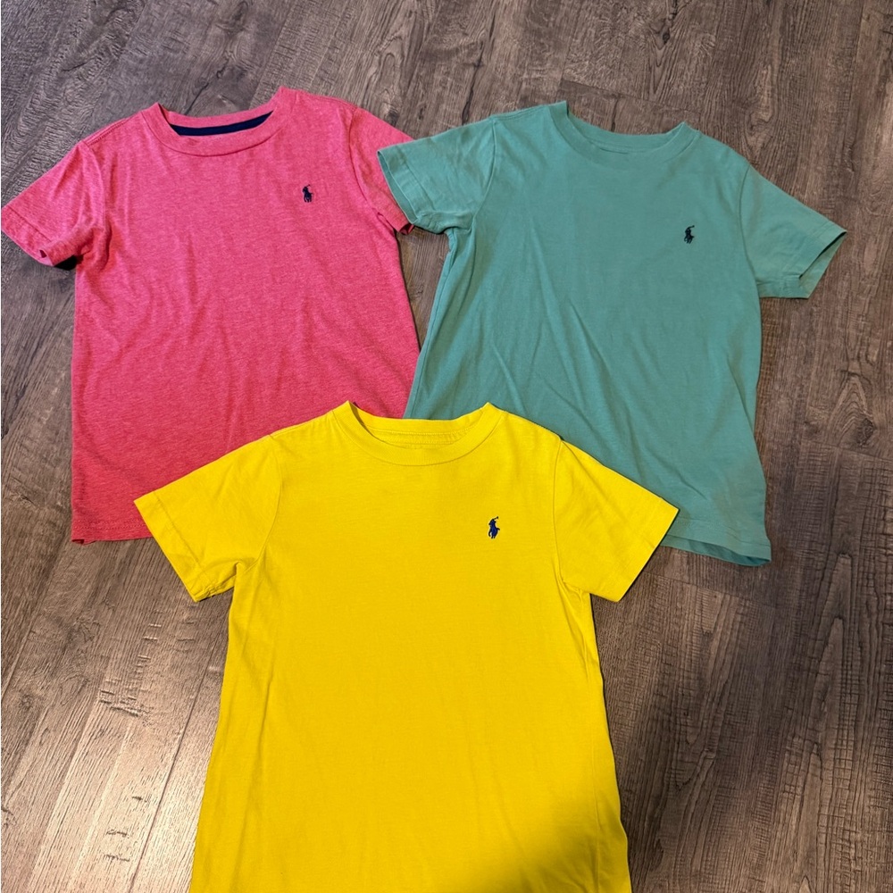 Kids Polo T-Shirt Set - Red, Green, Yellow